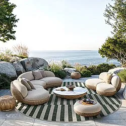 Okrúhly koberec - Indoor/Outdoor Otto (zelená)