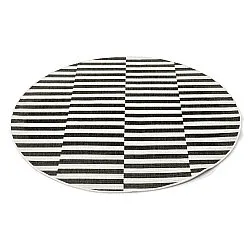 Okrúhly koberec - Indoor/Outdoor Otto (čierna)