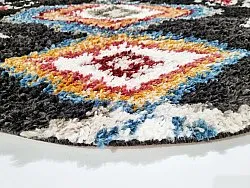 Kruhové koberce - Macchia (čierna/multi)