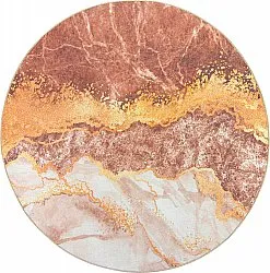 Kruhový koberec - Padova (ružová/multi)