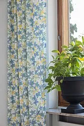 Záclony - Záclona z bavlny Petite (modrá)
