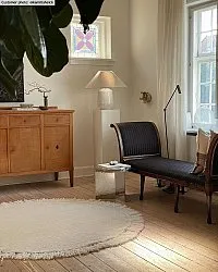 Kruhový koberec - Pike (krémový)