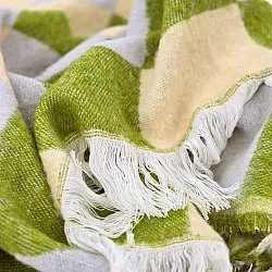 Dečky - Dečka z vlněné směsi - Audrey Check (béžová/zelená/fialová)