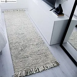 Vlnený koberec - Plockton (šedá/biela/zelená)