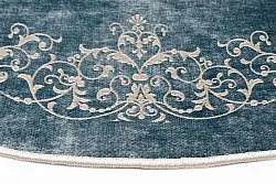 Kruhový koberec - Santi (modrá/bežová)