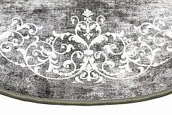 Kruhový koberec - Santi (tmavošedá/biela)