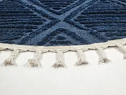 Kruhový koberec - Dover (modrá)