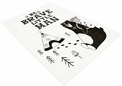 Detský koberec - Camping Bear (biely)