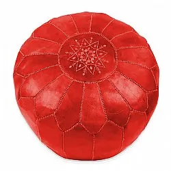 Puf - Marocká koža (červená)