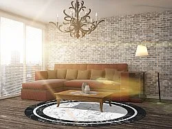 Kruhový koberec - Amaliada (čierna/biela)