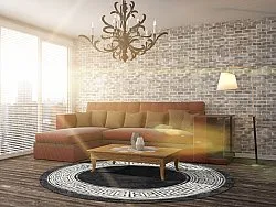 Kruhový koberec - Tilos (čierna/biela)