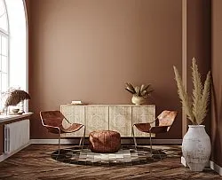 Kruhový koberec - Livada (hnedá/multikolórová)