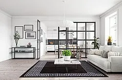 Koberec Wilton - Kuba (čierna/biela)