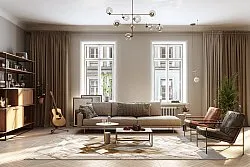 Koberec Wilton - Castello (béžový/biely)