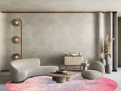 Kruhový koberec - Perugia (ružový)