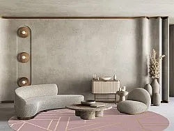 Kruhový koberec - Marino (ružový)