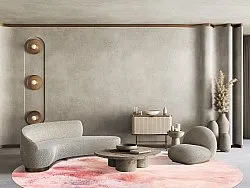 Kruhový koberec - Nancy (ružový)