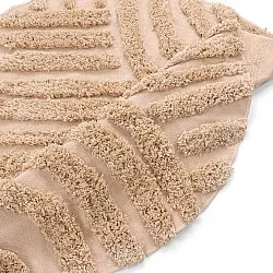 Rund matta - Cazorla Natural Cotton Shaggy (beige)