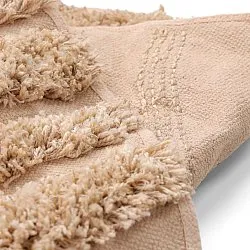 Rund matta - Cazorla Natural Cotton Shaggy (beige)