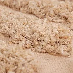 Rund matta - Cazorla Natural Cotton Shaggy (beige)
