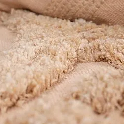 Rund matta - Cazorla Natural Cotton Shaggy (beige)