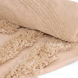Rund matta - Cazorla Natural Cotton Shaggy (beige)