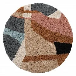 Rund matta - Cefalu Natural Cotton Shaggy (multi)