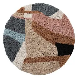 Rund matta - Cefalu Natural Cotton Shaggy (multi)