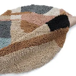 Rund matta - Cefalu Natural Cotton Shaggy (multi)