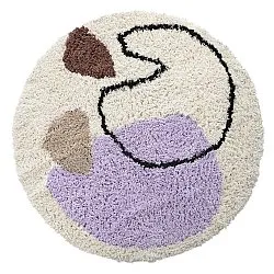 Rund matta - Naousa Natural Cotton Shaggy (multi)
