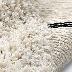 Rund matta - Naousa Natural Cotton Shaggy (multi)