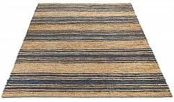 Jutový koberec - Kayes (juta/modrá)