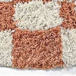 Rund matta - Atrani Natural Cotton Shaggy (orange)