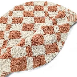 Rund matta - Atrani Natural Cotton Shaggy (orange)