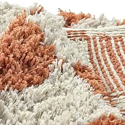 Rund matta - Atrani Natural Cotton Shaggy (orange)