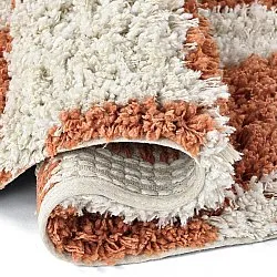 Rund matta - Atrani Natural Cotton Shaggy (orange)