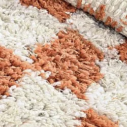 Rund matta - Atrani Natural Cotton Shaggy (orange)
