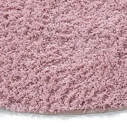 Rund matta - Amira Natural Cotton Shaggy (rosa/orange)