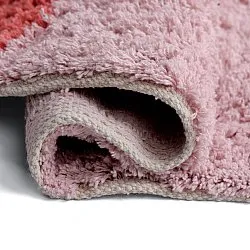 Rund matta - Amira Natural Cotton Shaggy (rosa/orange)