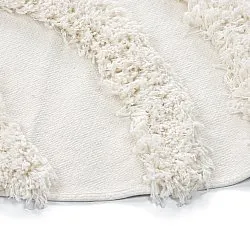 Rund matta - Cazorla Natural Cotton Shaggy (offwhite)