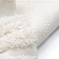 Rund matta - Cazorla Natural Cotton Shaggy (offwhite)