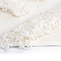 Rund matta - Cazorla Natural Cotton Shaggy (offwhite)