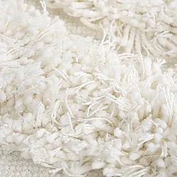 Rund matta - Cazorla Natural Cotton Shaggy (offwhite)