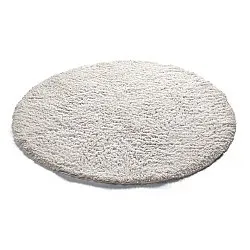 Rund matta - Combarro Solid Cotton Shaggy (creme)