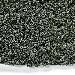 Rund matta - Combarro Solid Cotton Shaggy (grön)