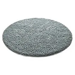 Rund matta - Combarro Solid Cotton Shaggy (ljusblå)
