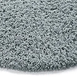 Rund matta - Combarro Solid Cotton Shaggy (ljusblå)