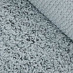 Rund matta - Combarro Solid Cotton Shaggy (ljusblå)