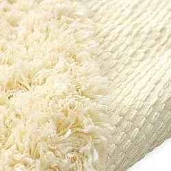 Rund matta - Combarro Solid Cotton Shaggy (ljusgul)