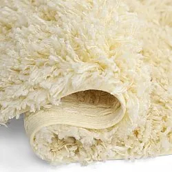 Rund matta - Combarro Solid Cotton Shaggy (ljusgul)
